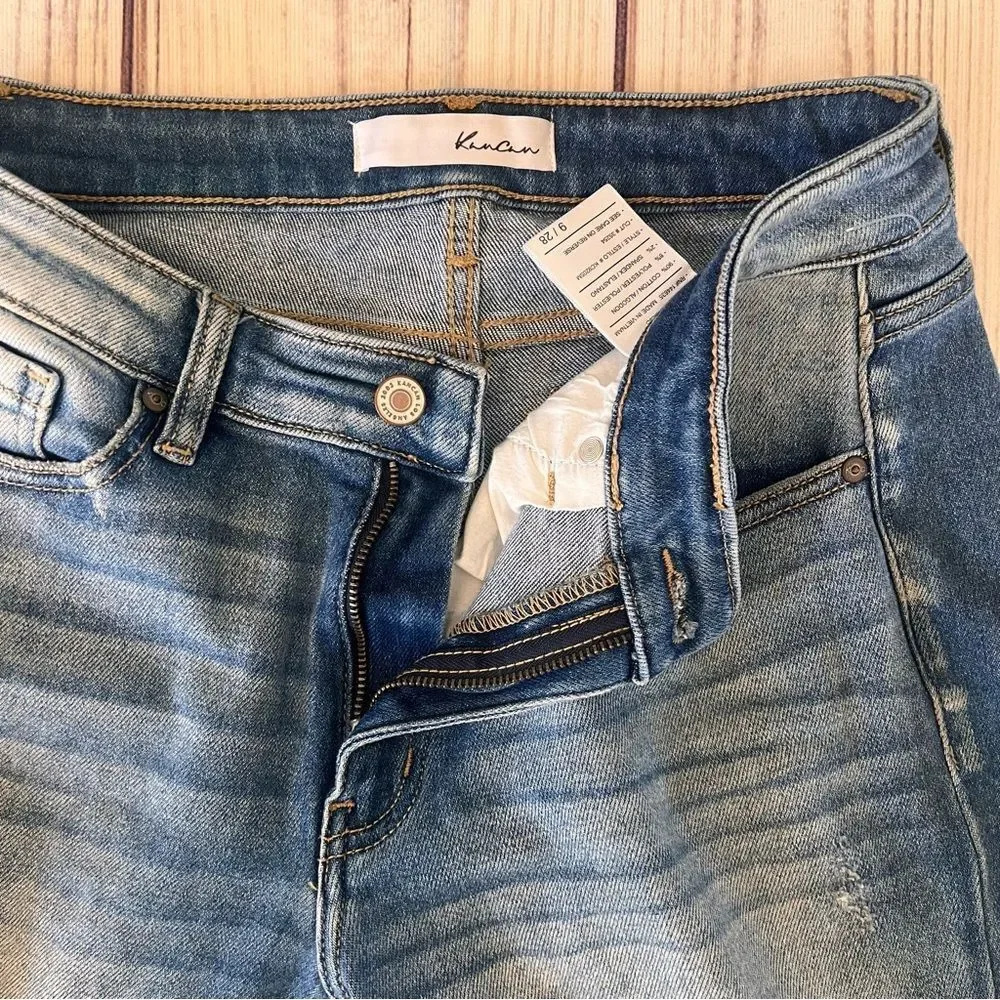 KanCan Distressed Cuffed High Rise Jeans - Picture 5 of 6